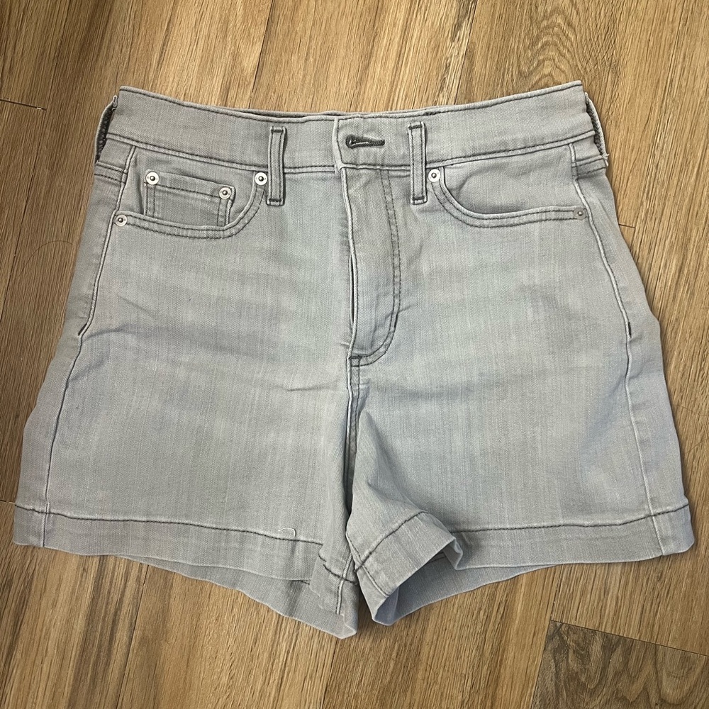Women's Gray Denim Shorts